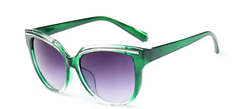 DCM, винтажные, кошачий глаз, солнцезащитные очки для женщин, модные, брендовые, дизайнерские, солнцезащитные очки, женская форма, женские очки, UV400 - Цвет линз: C1 Green