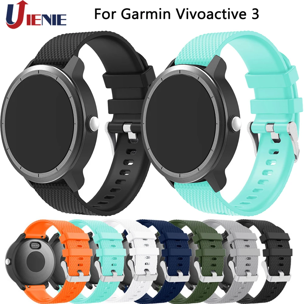 

Silicone Watchband Straps for Garmin Vivoactive 3 Vivomove HR Smart Bracelet Wristband Sport Replacement Watch Band Accessories