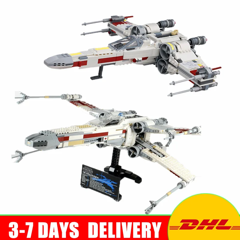 

IN Stock Lepin Star Wars 05039 UCS The Red Five +05145 X-Wing Starfighter Model Blocks Bricks DIY Toys Gifts Clone 10240 75218
