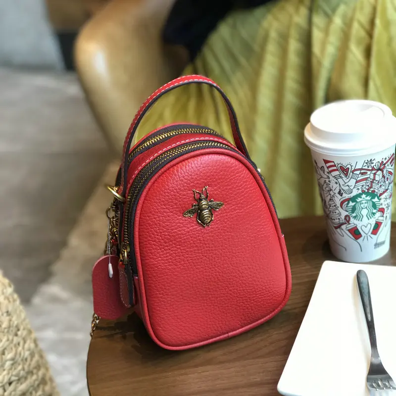 Fashion Korean version of the simple casual bee bags mini bags luxury handbags women bags designer oval female handbags