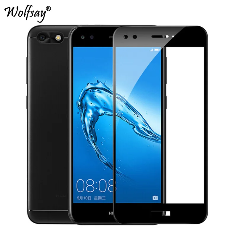 Изогнутое закаленное стекло с полным покрытием для Huawei P9 Lite Mini Защита экрана Y6 Pro