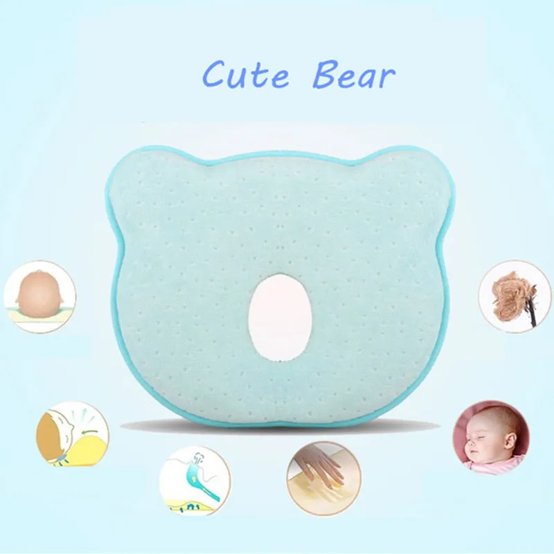 Memory Foam Baby Pillows Newborn Shaping Pillow to Prevent Flat Head Soft Elasticity Sleeping Bedding Bear Pillow Infant Gift4