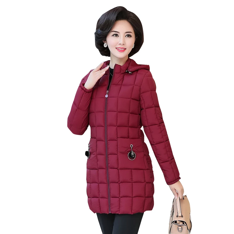 New 2018 Style Female Jacket Fashion Long Solid Slim Parka