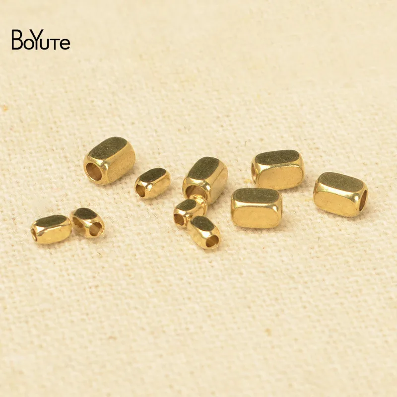 BoYuTe 200Pcs Metal Brass 23.5MM 35MM Square Beads Spacer Loose Beads Jewelry Making (5)