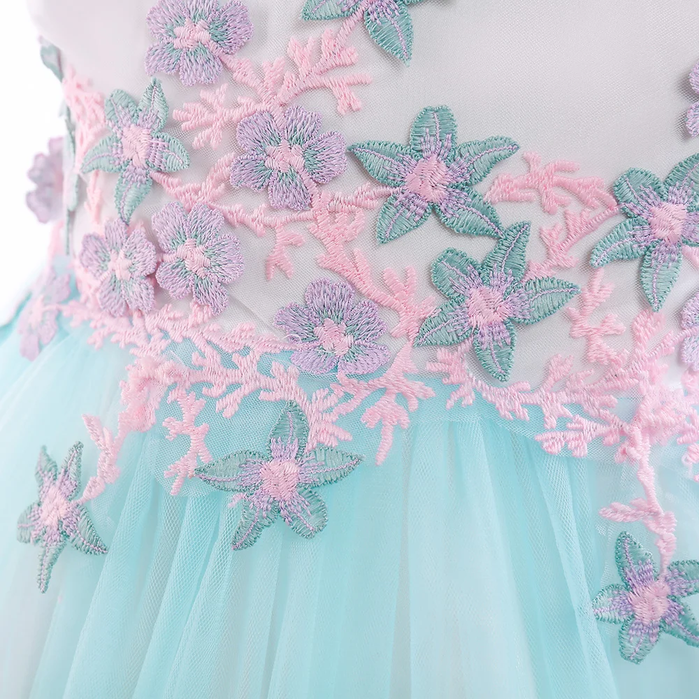 Розничная ; милое летнее вечернее платье с цветочным узором для девочек; элегантное красивое кружевное платье принцессы с цветочным узором для девочек; L5024
