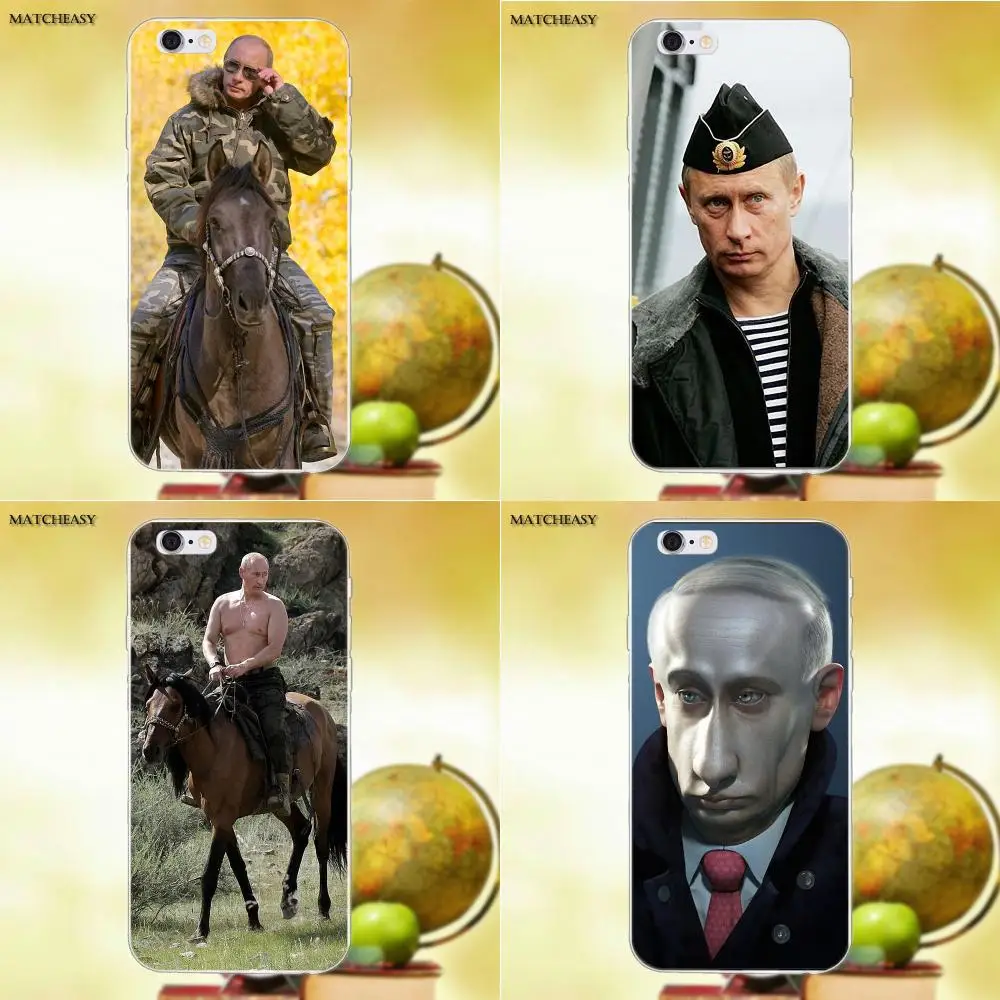 

President Putin Soft TPU Fashion Cell Case For Apple iPhone X XS Max XR 4 4S 5 5C SE 6 6S 7 8 Plus X