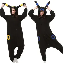 Аниме Покемон Блестящий умбреон черная Пижама животные пижамы Пикачу для женщин Sleppwear LTY60