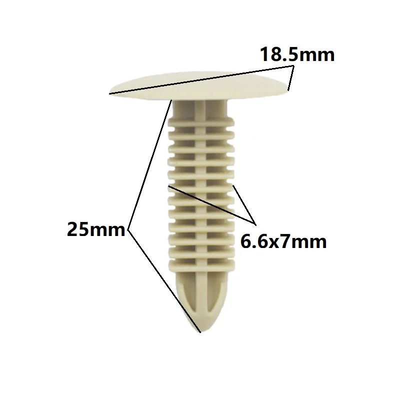 Kalili Push in 7 мм отверстие автомобиля крыша щит панель багажника отделка Фиксатор-задвижка пластиковые заклепки