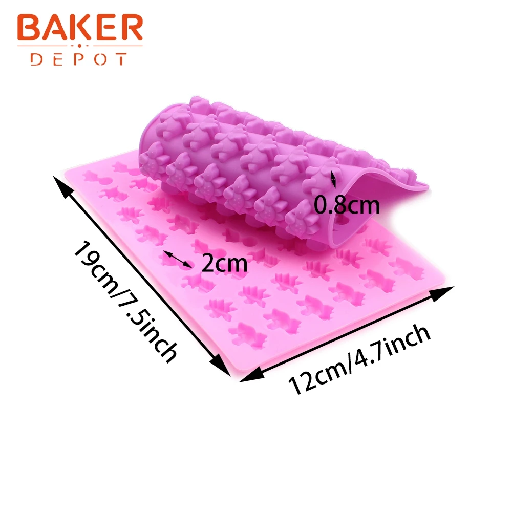 BAKER DEPOT медведь конфеты Мармеладные формы силиконовые Плесень для шоколада кубик льда динозавр сахар украшение конфет, тортов инструмент с капельницей