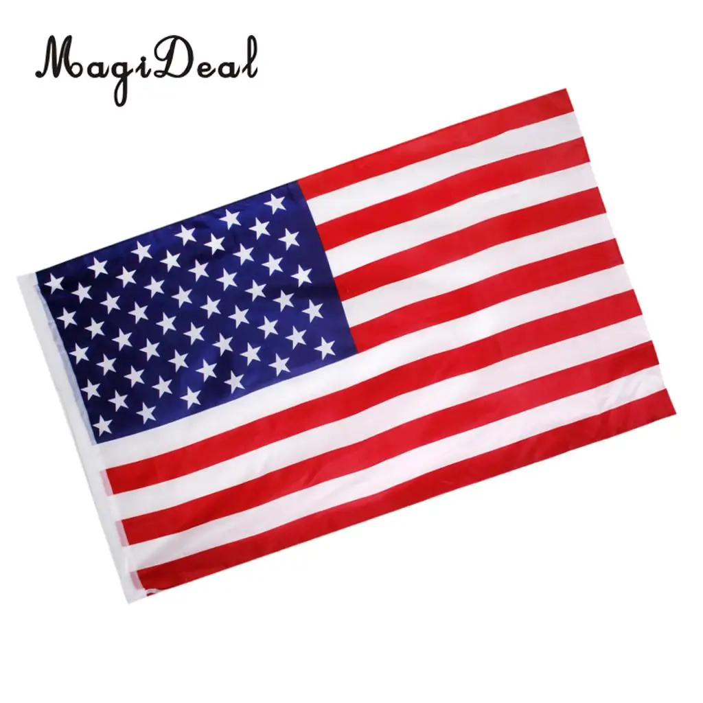 2 Pieces American USA Canada Canadian Flag Large Banner 150X90cm / 5X3ft