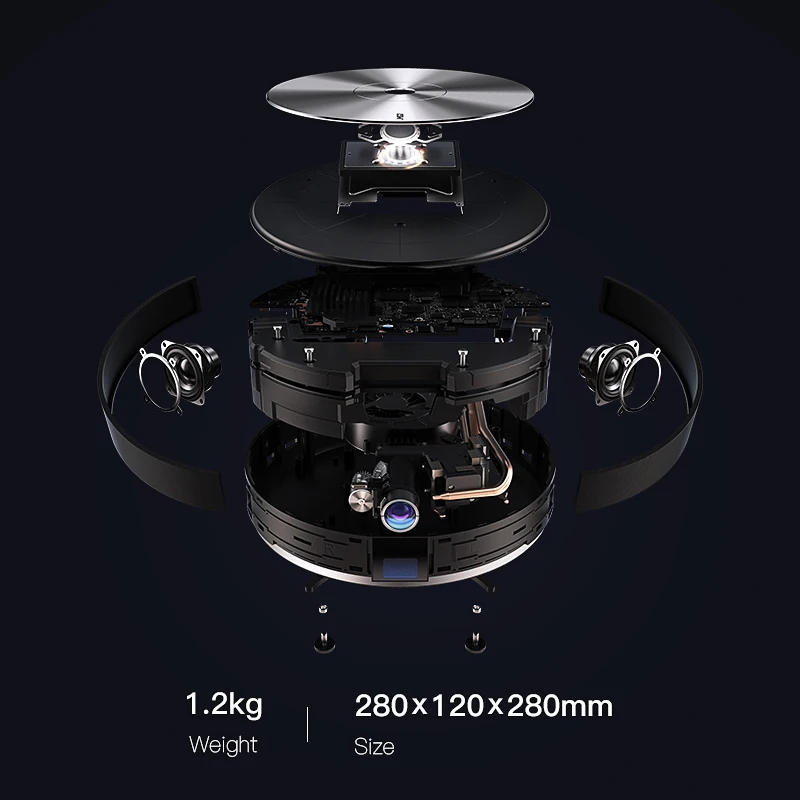 JMGO N7L proyector Full HD 1920*1080 P 2G + 16G 700 lúmenes ANSI inteligente Beamer WIFI Bluetooth altavoz HDMI USB soporte 4 K TV LED - 4