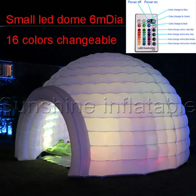 

Beautiful LED inflatable circus tent inflatable led dome inflatable event igloo for party/ stage/ wedding decoration