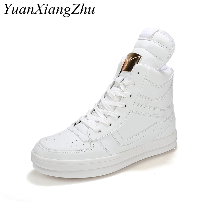 White Men High Top Shoes Mens Shoes Casual Fashion Sneakers Luxury ...