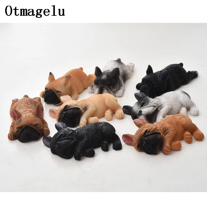 1pcs French Bulldog Fridge Magnets For Home Decoration Cute Cartoon Dog Sleep Pattern Refrigerator Stickers For Kids Stickers8