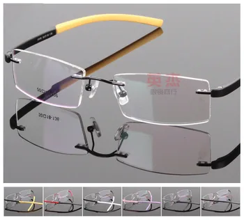 

TR90 Flexible Rimless Hinged Eyeglass Frame Man Women Glasses Optical Rx able