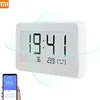 Беспроводные цифровые часы Xiaomi Mijia BT4.0, умные часы для помещения и улицы, гидрометр, термометр, ЖК-экран, измерение температуры ► Фото 1/6
