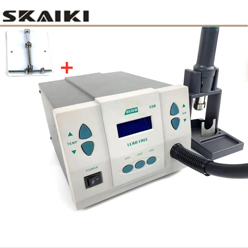 Skaiki 861DW 110 В 220 1000 Вт Бессвинцовая паяльная станция с горячим воздухом