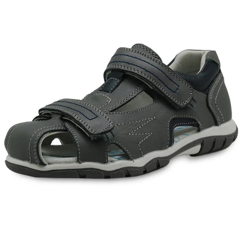 

Closed Toe Big Kids Genuine Leather Beach Sandals 2019 Summer Boys Girls Casual Beach Sandals Children Beach Sandals 333