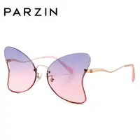 แว่นตากันแดด Parzin ผู้หญิงผีเสื้อรูปร่าง UV400 โลหะ Frameless ไนลอนเลนส์แว่นตากันแดด 2019 ใหม่ 8219