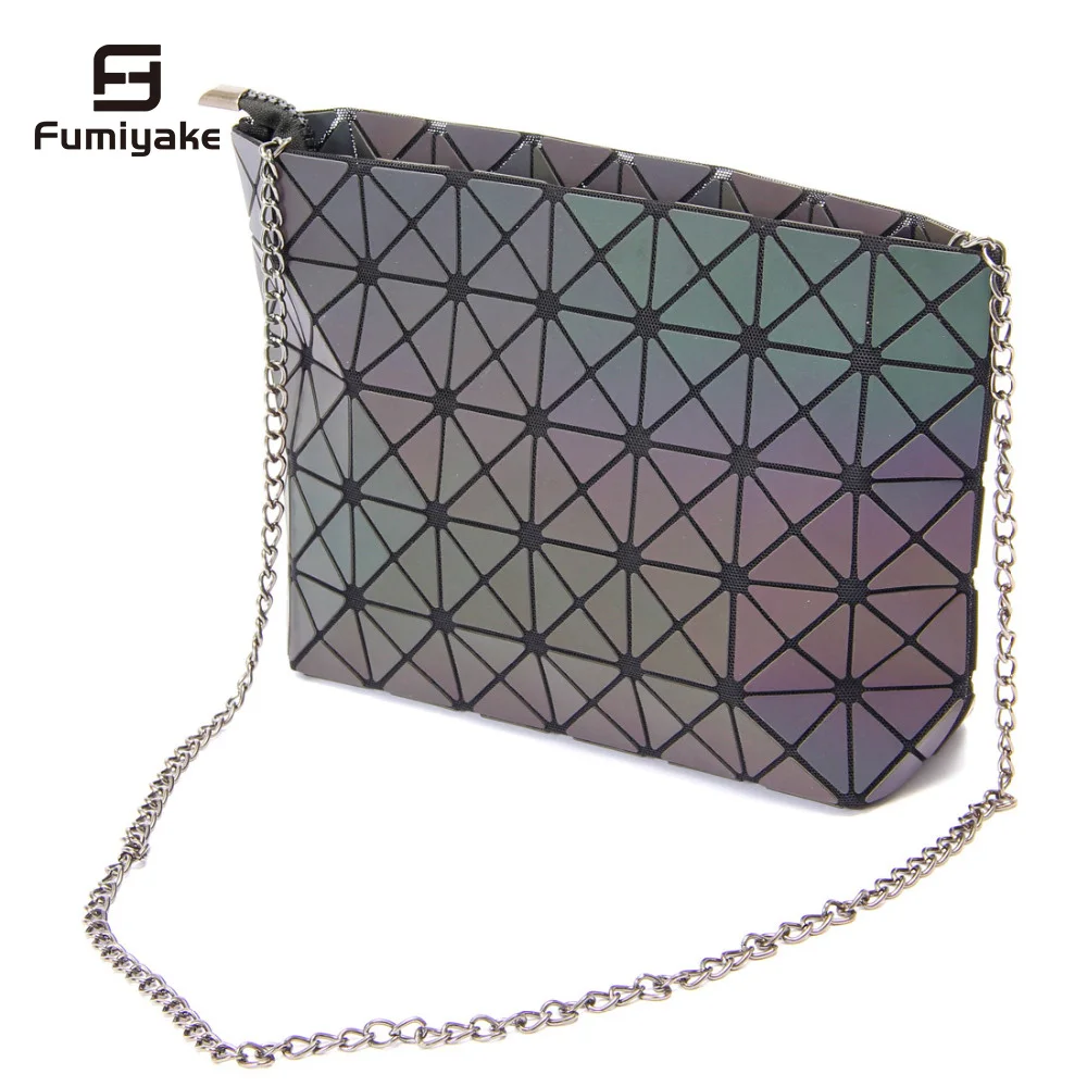 New Designer Fashion bag Women Luminous Sac Bag Tote Geometry Quilted Shoulder Bags Laser Plain Folding Chain Bags New Designer Fashion bag Women Luminous Sac Bag Tote Geometry Quilted Shoulder Bags Laser Plain Folding Chain Bags