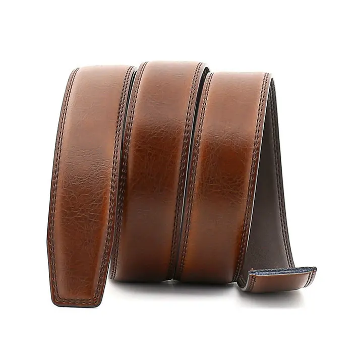 CETIRI Men's formal wear fashion belt suede leather with metal automatic buckle to make excellent top belt webbing belt