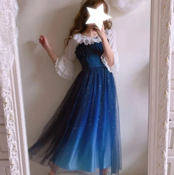 Galaxy blue dress Clearance