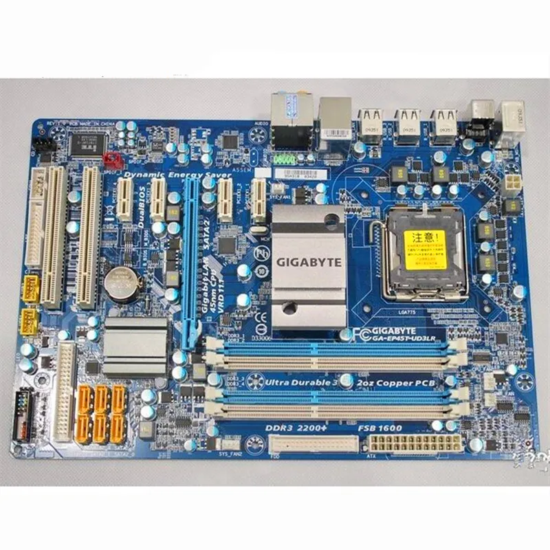 

For Gigabyte GA-EP45T-UD3LR Original Used Desktop Motherboard EP45T-UD3LR P45 Socket LGA 775 DDR3 ATX On Sale