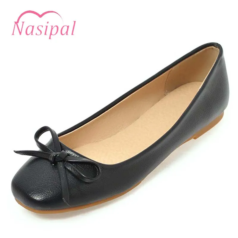 Pu 34 Confortable En Bout Chaussures Cuir Cravate Taille Femme jaune Carré Plat Plates 43 Nasipal rose Noir Arc Slip C738 Conduite Talons blanc On Casual UqPvxv6d