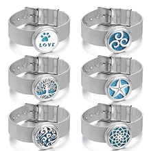 New Aromatherapy Bracelet Jewelry Stainless Steel Essential Oil Diffuser Lotus Bracelet Aroma Diffuser Jewelry Dropshipping new summer kid adjustable mosquito repellent bracelet essential oil diffuser bracelet children men women aroma silicone bracelet