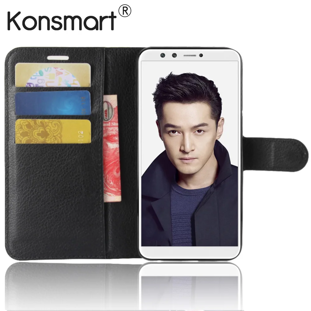 

Protective Cover for Honor 9 Lite PU Leather Flip Book Case For Huawei Honor 9 Lite 9Lite LLD-L31 5.65" Phone Cases KONSMART