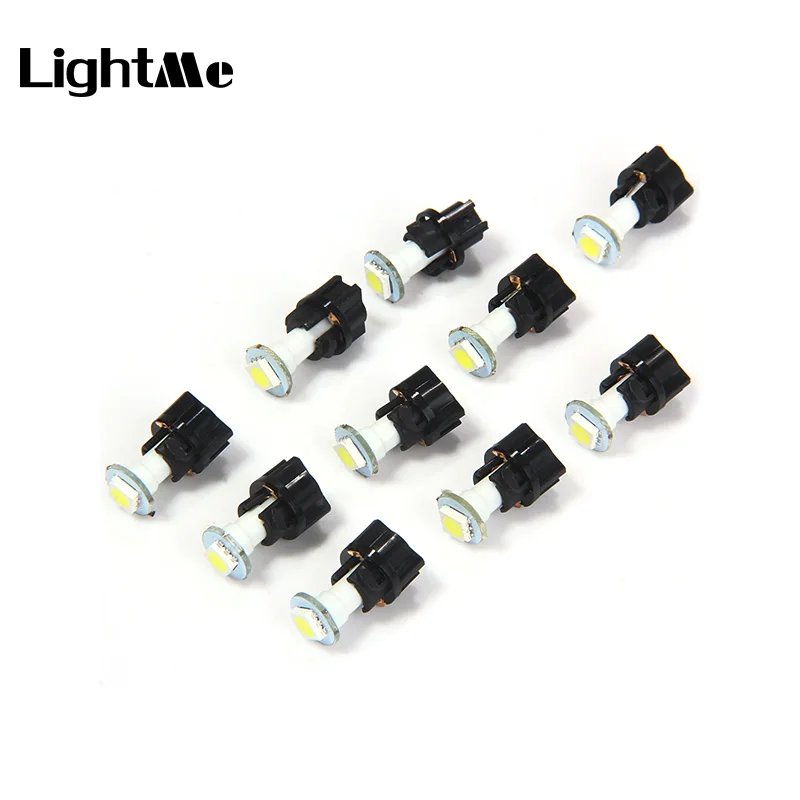 Promotion! 10pcs LED Car Twist Socket Instrument Panel Dash Light Bulb T5 PC74 SMD 5050 12V