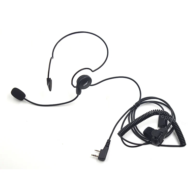 XQF 2-контактный палец PTT Mic гарнитура для Baofeng Kenwood Walkie Talkie UV 5R 888S HYT Hytera Puxing