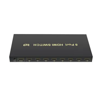 

HDMI Switcher 8 Input and 1 Output Video KVM Switching Device for Computer Game console DVD Products Black