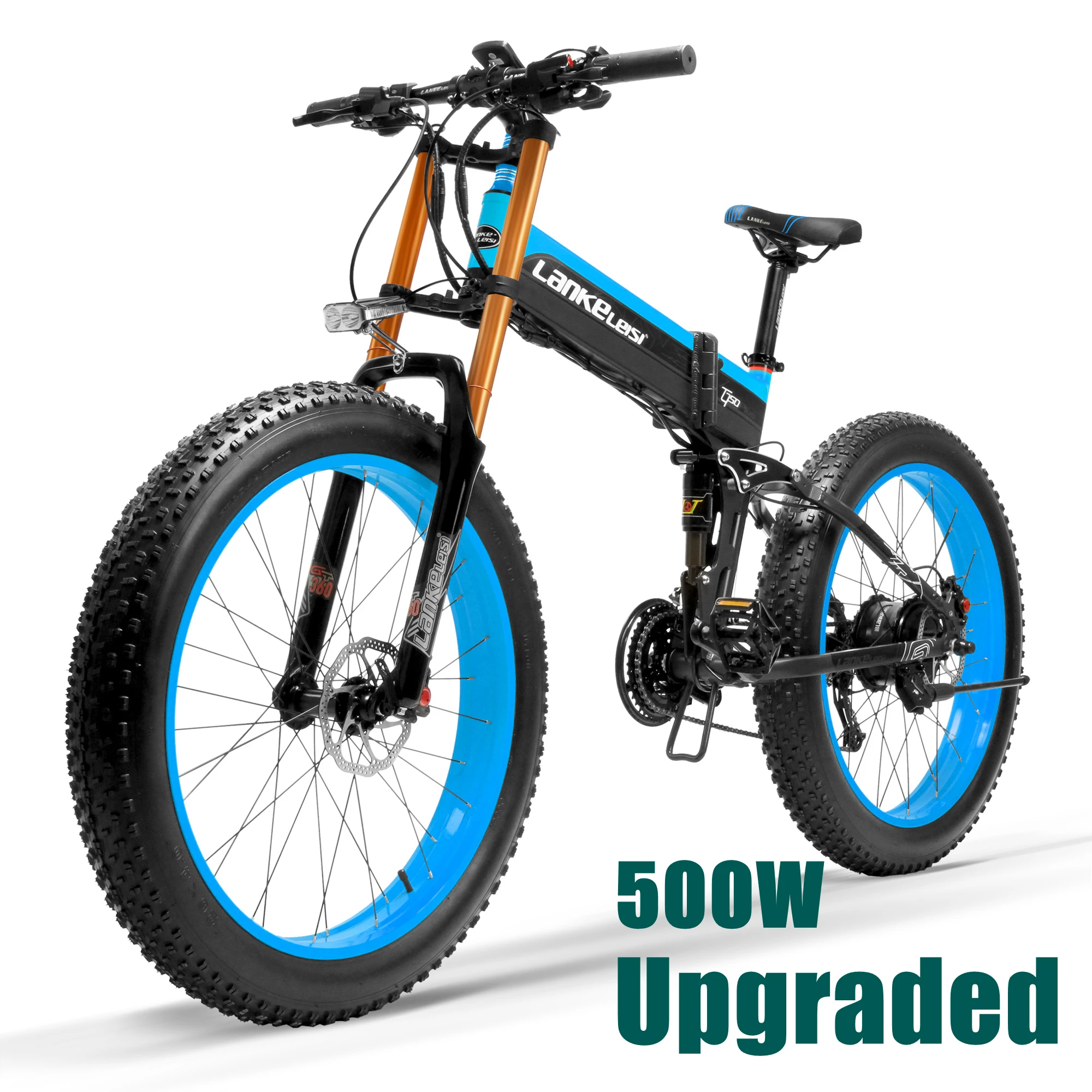 5-уровневая помощи педалированию Сенсор электрический велосипед, повышен до горные вилка, мощный мотор, высокая производительность литий-ионный аккумулятор Батарея - Цвет: UP BKBE 500W