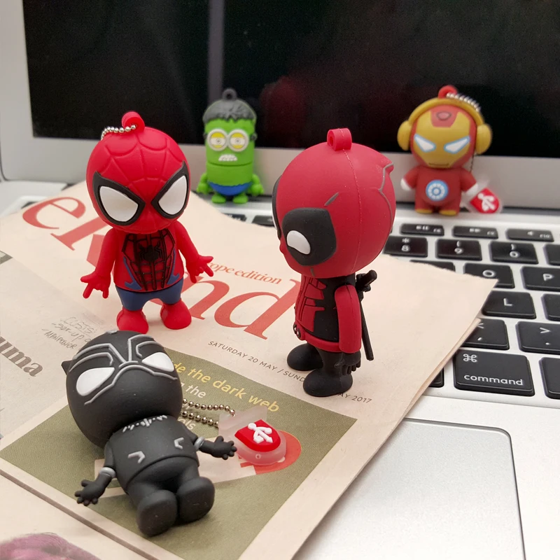 Мультфильм USB 2 0 флешка 32 гб Marvel Usb Flash Drive Человек паук флешки 4 ГБ 8 16 64 флэшка U диск