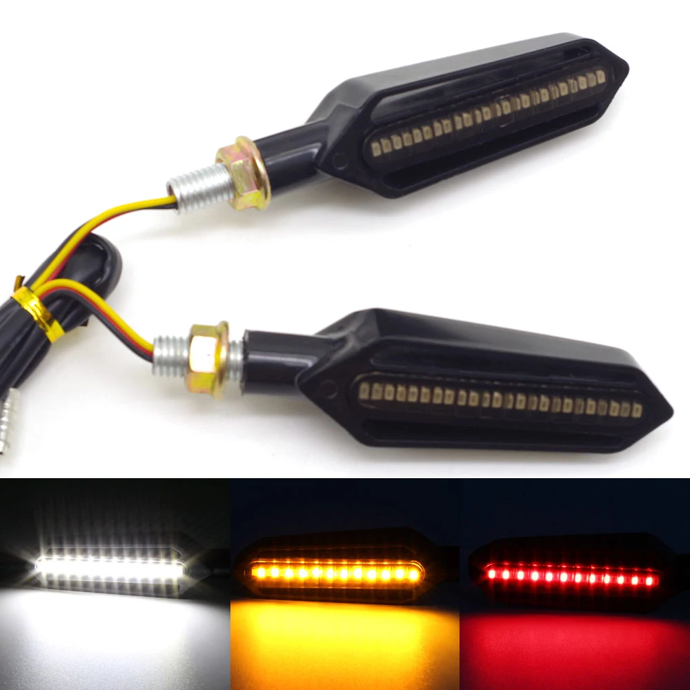 

Universal 12V Motorcycle turn signal lights clignotant moto led Amber Indcator FOR triumph speed triple 1050 fz6 fz16 s1000xr