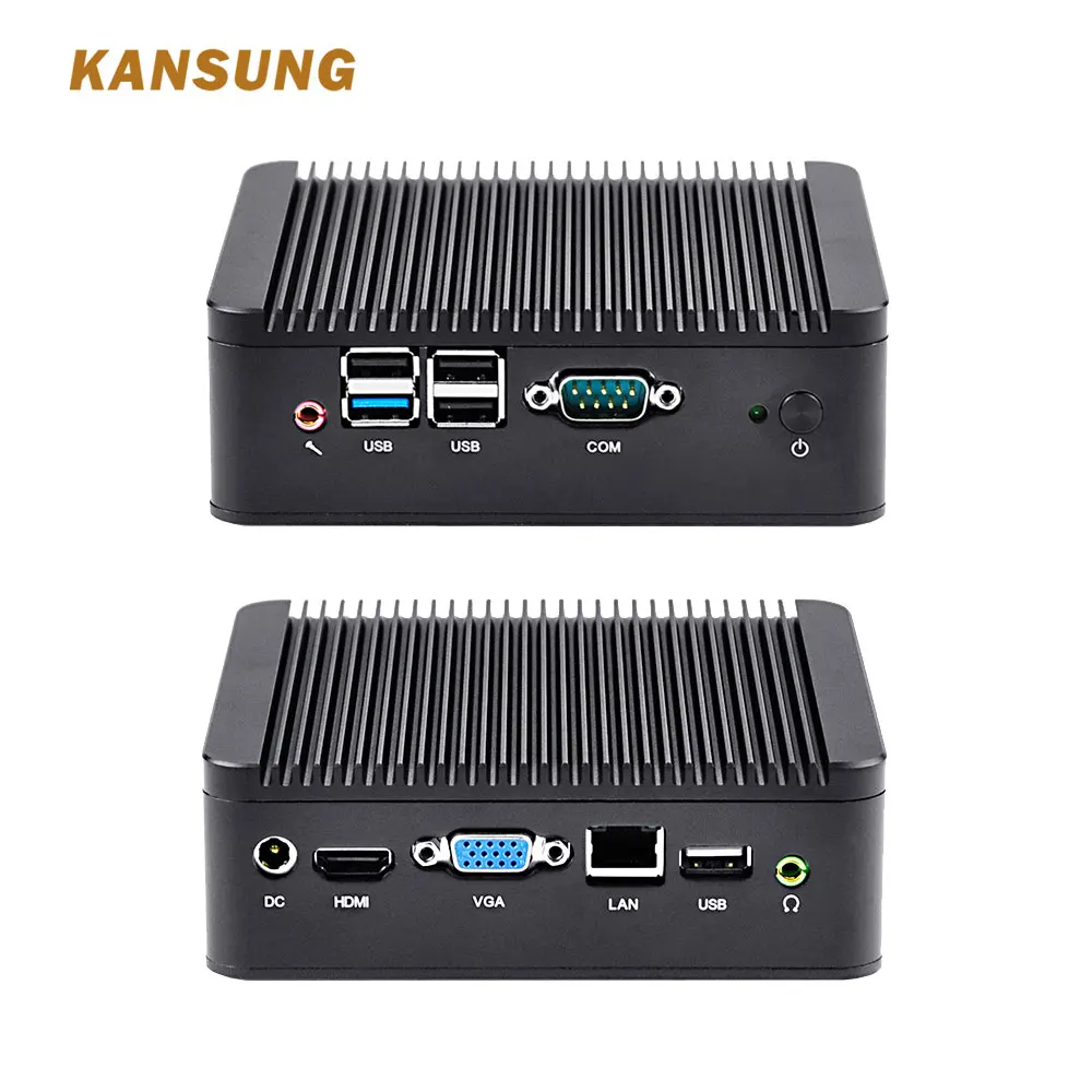 Cheap 12v Fanless Mini Pc Computer Personal Server Assemble Desktop