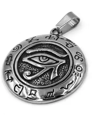 Египетский Глаз Horus Ra Udjat Talisman Байкер кулон 316L из нержавеющей стали всвидящий глаз мощность масонская Мужская подвеска SWP0443A - Окраска металла: Silver