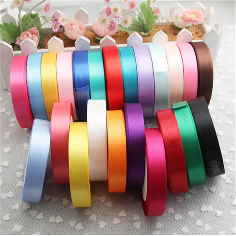 

Pretty Silk Satin Ribbon 15mm 25 Yards 22M Wedding Party Decoration Invitation Card Gift Wrapping Christmas Supplies riband