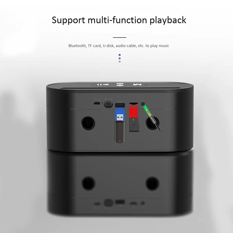 Многофункциональный портативный беспроводной Bluetooth динамик с микрофоном Tf карты Fm Поддержка мобильного телефона кронштейн для столешницы для Iphone Androi