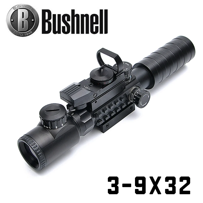 

3-9X32EG Scope with Holographic Reflex 4 Reticle Green Red Dot Sight Set for Air Gun Rifle and Airsoft Sniper Scope