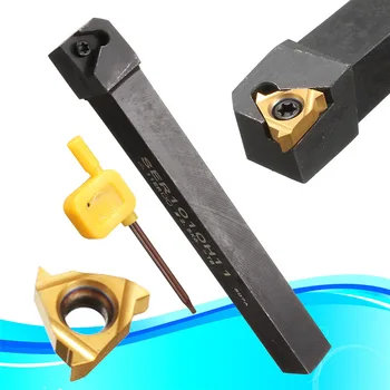 

SER1010H11 Threading Turning Tool Holder Durable with 11ER A60 Insert Wrench ALI88