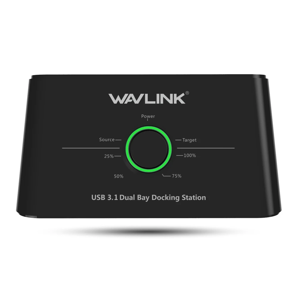 Wavlink USB C 3,1 на SATA 2 Bay жесткий диск Док-станция 5 Гбит/с 12 ТБ для 2,5/3,5 дюймов HDD/SSD автономный клон и одна кнопка резервного копирования