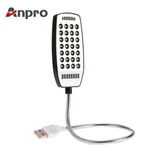 Anpro 4 светодио дный цвета USB светодиодный свет книги 28 светодио дный настольная лампа для ноутбука ультра яркий гибкий ноутбук тетрадь Настольная компьютерная лампа