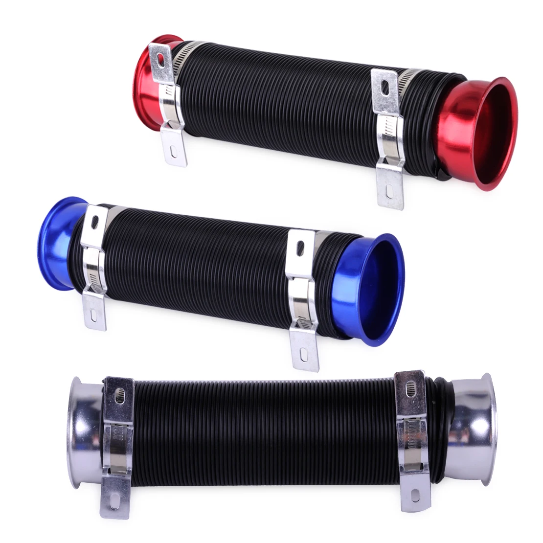 beler Adjustable 3 inch Car Cylinder Flexible Cold Air Intake Pipe