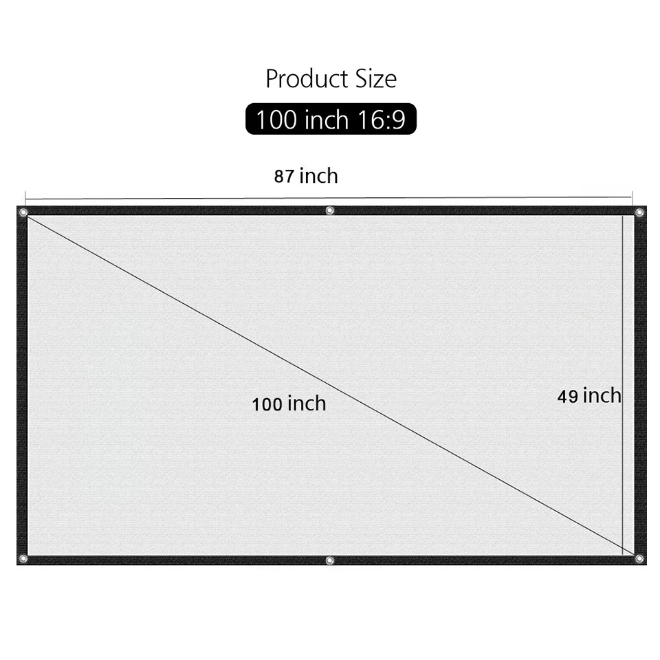 100 Inch Simple Projector Screen-1