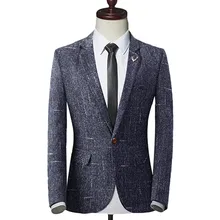 Модный мужской повседневный бутик бизнес костюм на одной пуговице/мужской Тонкий Блейзер пиджак пальто