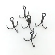 20 Pcs 3# 5# High Carbon Steel Fishing Hook Fishhooks Durable Jig Treble Hooks with Hole Carp Fishing Tackle 013
