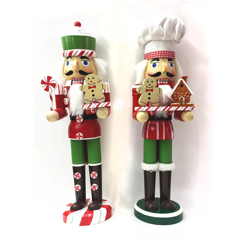 

HT125 free shipping Action & Toy 38cm Gingerbread Chef Nutcracker Puppet Combination Children Christmas Toys Gift