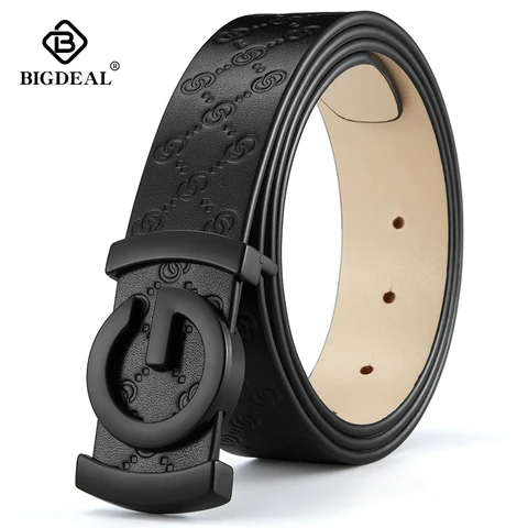 men belt cow genuine leather designer belts for men high quality fashion vintage male women strap for jeans cow skin Pakistan